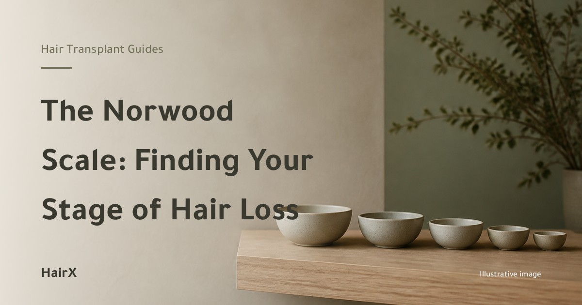 Illustrative image: five ceramic bowls of decreasing size on a shelf — the Norwood scale stages