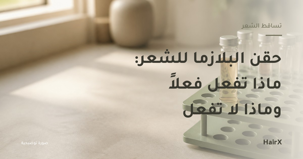 صورة توضيحية: أنبوب زجاجي بمصل عنبري في حامل طرد مركزي — حقن البلازما للشعر